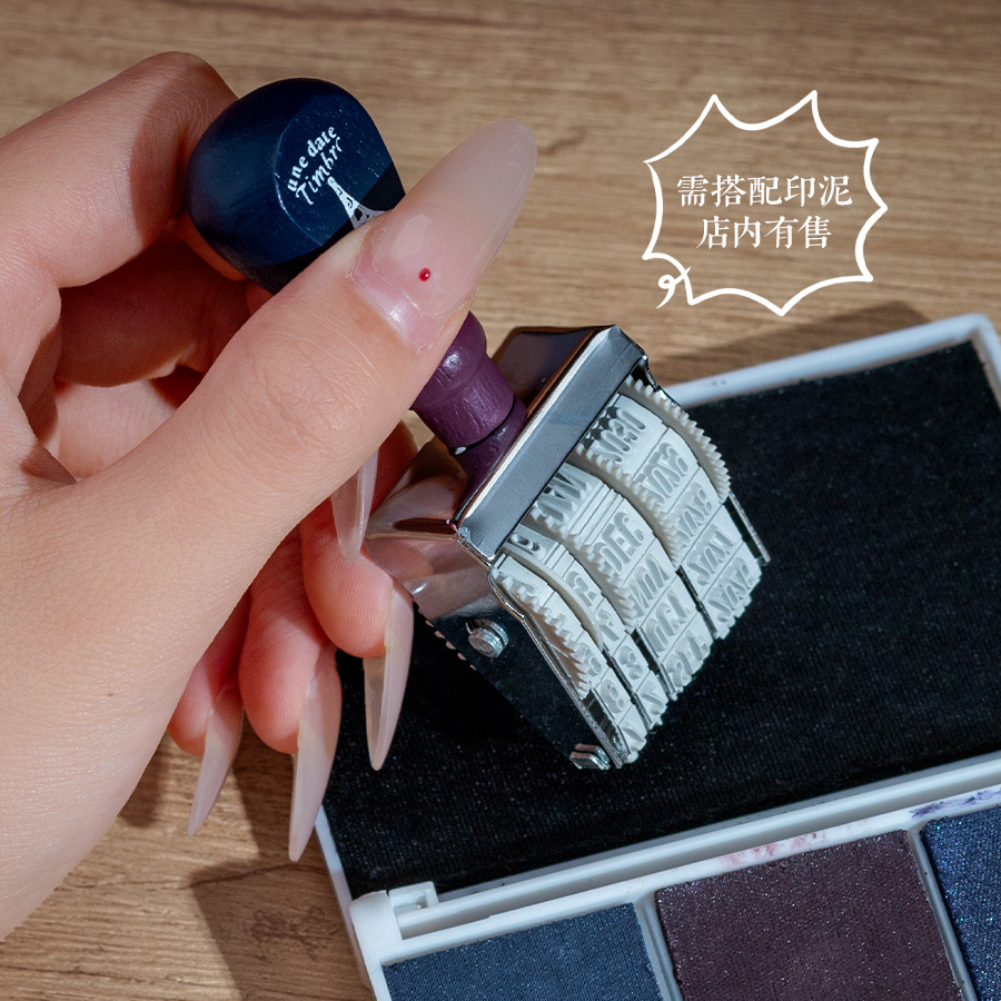 1 pièces rétro rouleau en bois - Rubber Date Stamp avis et prix